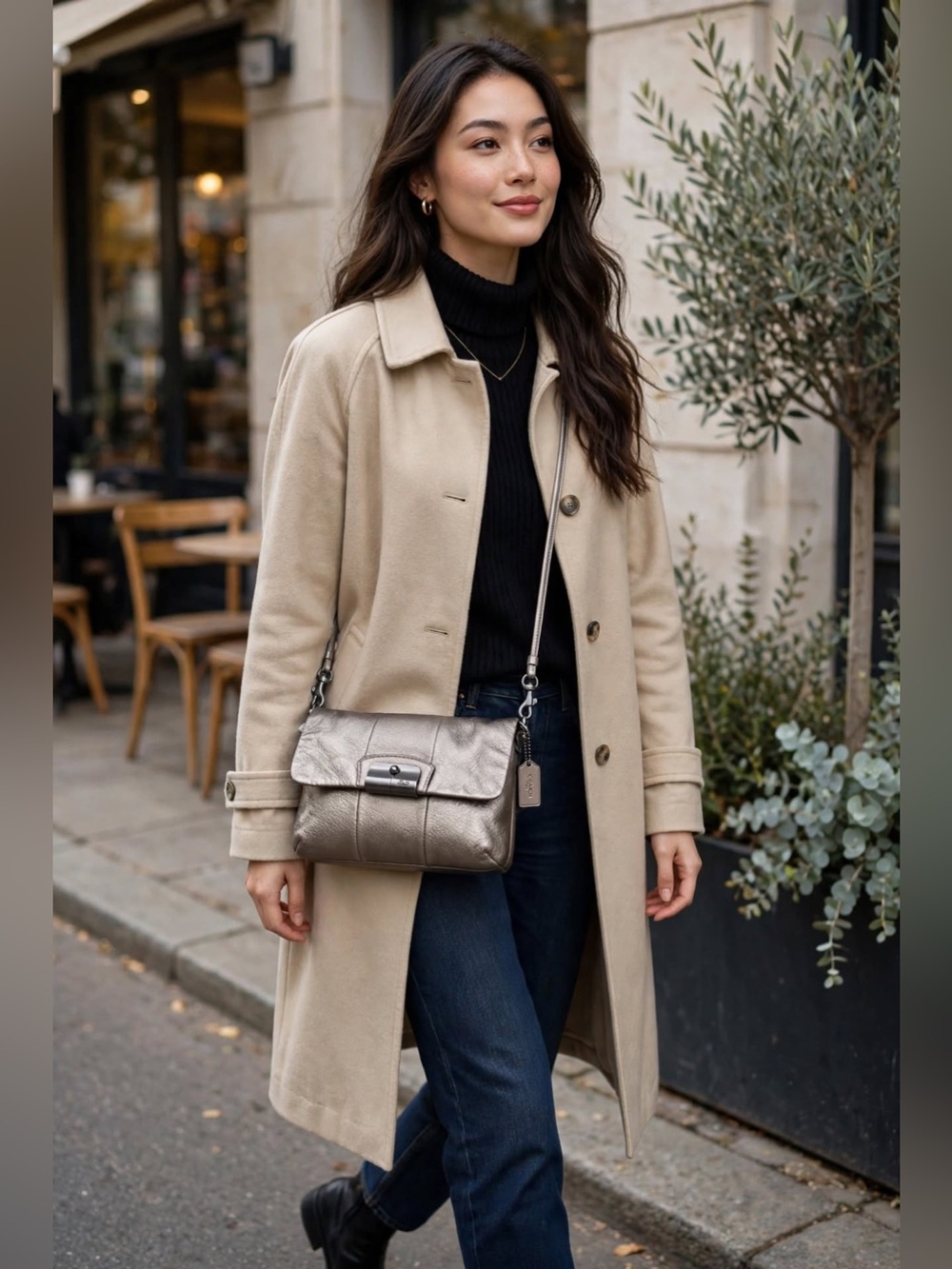 Coach Metallic Crossbody Bag.
